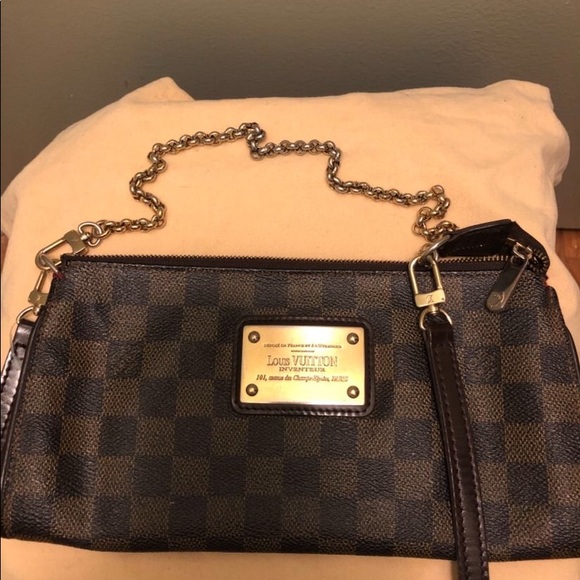 Auth Louis Vuitton Damier Eva Clutch Sling Bag (Available) - Picture 7 of 14